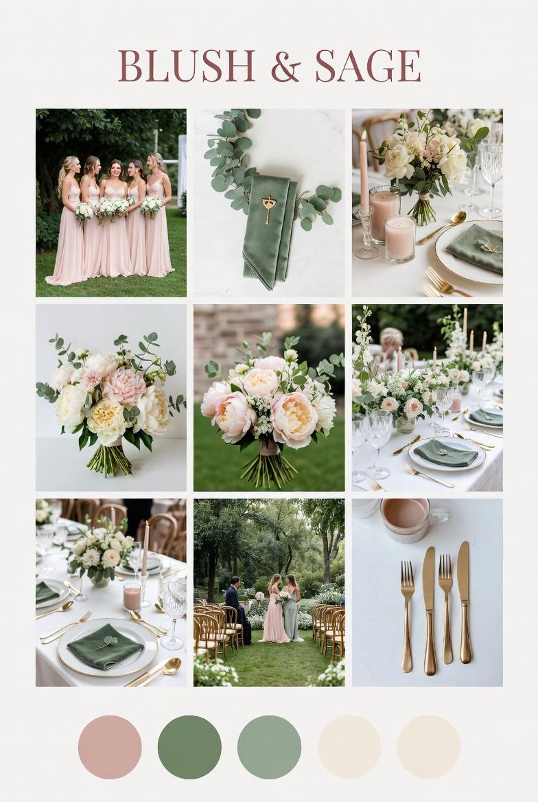 Mood board Blush e Sage