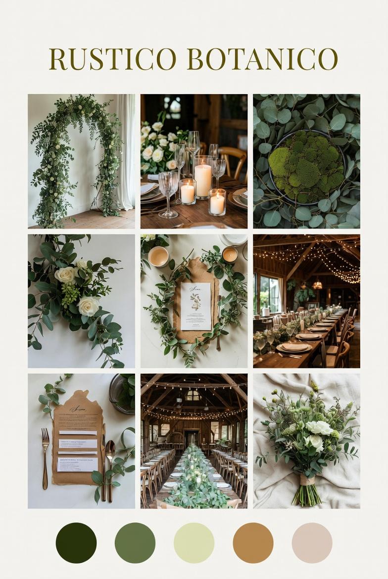 Mood board Rustico Botanico